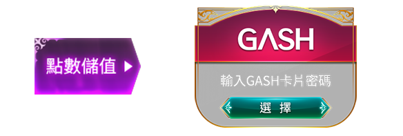 GASH點數儲值操作（步驟示意圖）